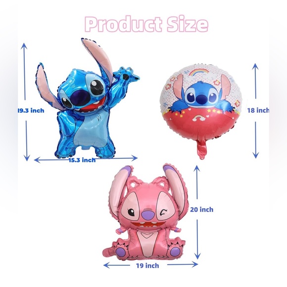 NEW STITCH BIRTHDAY PARTY FOIL BALLOONS - 6 - Picture 3 of 4